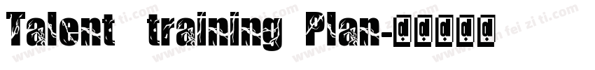 Talent   training  Plan字体转换